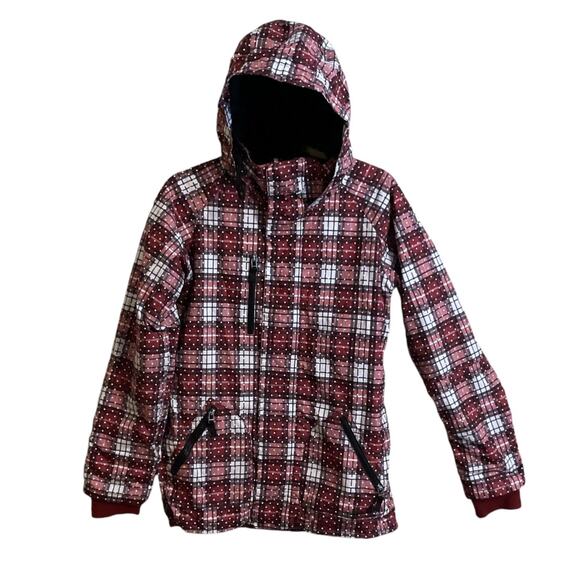 Burton Jacket KIDS Size S Ski Plaid Snowboard Dryride Hooded Waterproof UNISEX - Picture 4 of 16